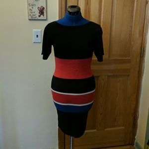 Banana Republic Short Sleeve Striped Sweater Dress